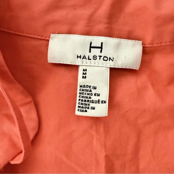 H by Halston Short Sleeve Mix Media Eyelet Cotton Blouse Top Size M - Picture 7 of 8